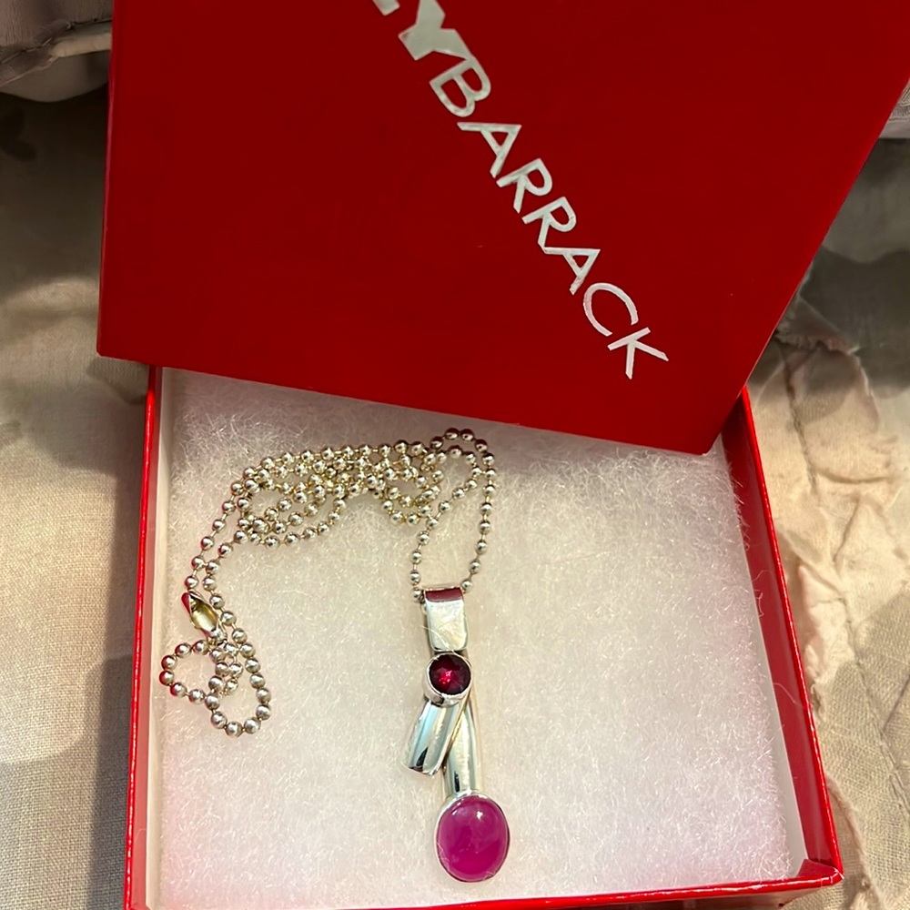 COPY - Lilly Barrack sterling silver .925 ruby pendant